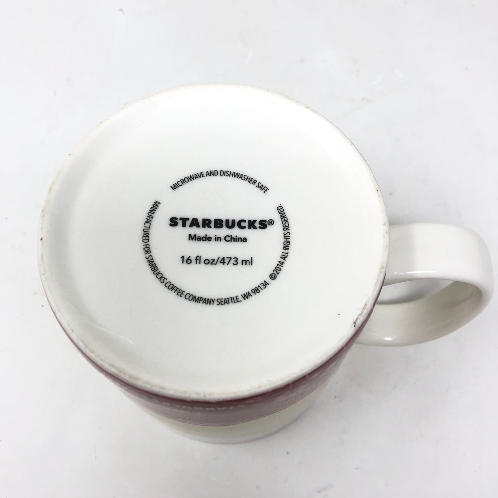 Starbucks 16oz Mug Lima Peru Global Icon Series Red Cream City Souvenir - Picture 6 of 7